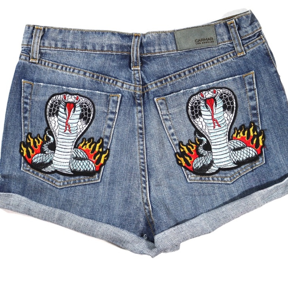 LF denim Snake shorts
